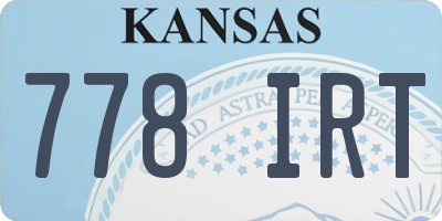 KS license plate 778IRT