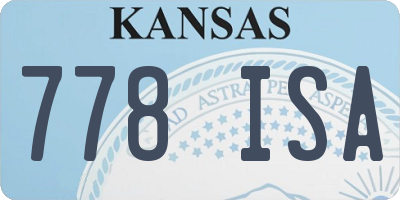 KS license plate 778ISA