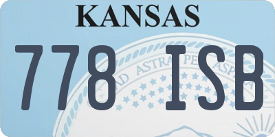 KS license plate 778ISB
