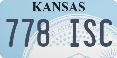 KS license plate 778ISC