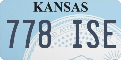KS license plate 778ISE