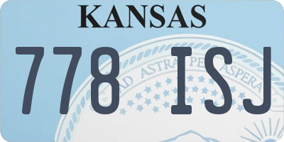 KS license plate 778ISJ