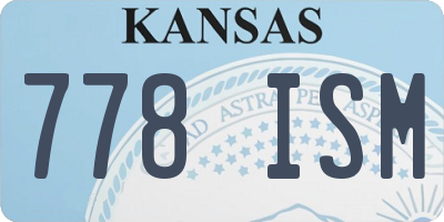KS license plate 778ISM