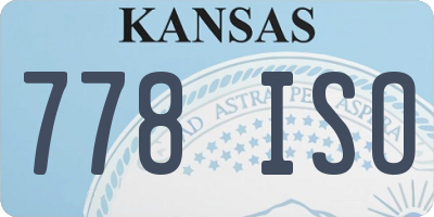 KS license plate 778ISO