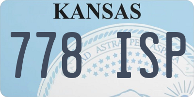 KS license plate 778ISP