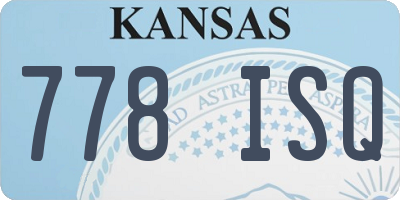 KS license plate 778ISQ