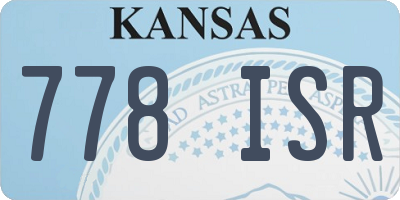 KS license plate 778ISR