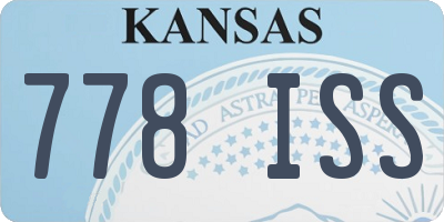 KS license plate 778ISS
