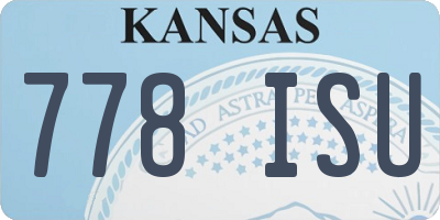 KS license plate 778ISU
