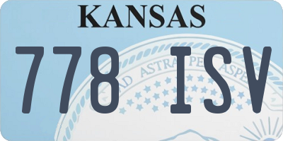 KS license plate 778ISV