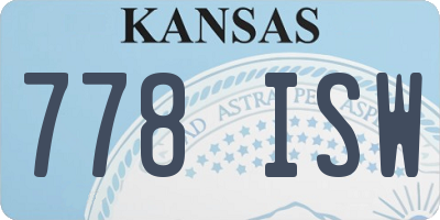 KS license plate 778ISW