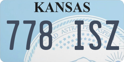 KS license plate 778ISZ