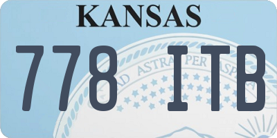 KS license plate 778ITB