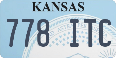 KS license plate 778ITC