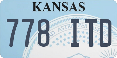 KS license plate 778ITD