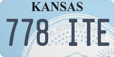 KS license plate 778ITE