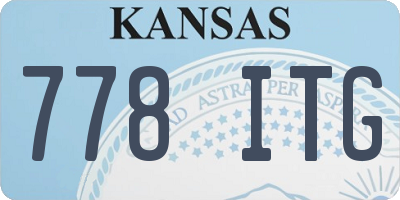 KS license plate 778ITG