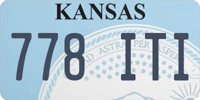KS license plate 778ITI