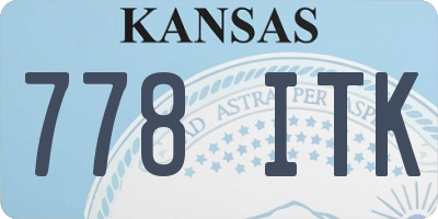 KS license plate 778ITK