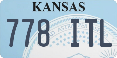 KS license plate 778ITL