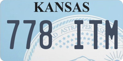 KS license plate 778ITM