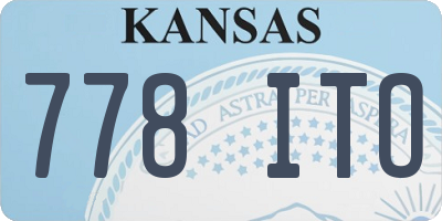 KS license plate 778ITO
