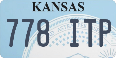 KS license plate 778ITP