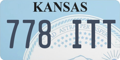 KS license plate 778ITT