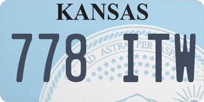 KS license plate 778ITW