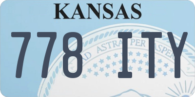 KS license plate 778ITY