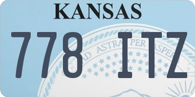 KS license plate 778ITZ