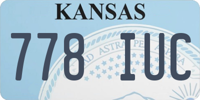 KS license plate 778IUC