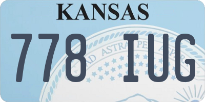 KS license plate 778IUG