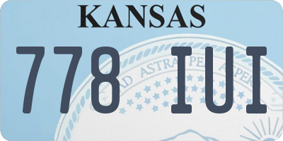 KS license plate 778IUI