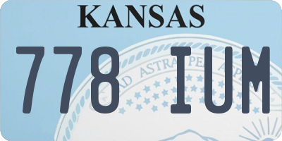 KS license plate 778IUM