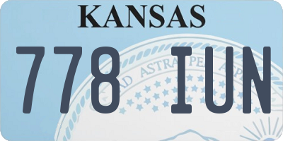 KS license plate 778IUN