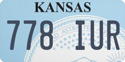 KS license plate 778IUR