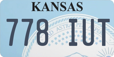 KS license plate 778IUT