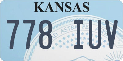 KS license plate 778IUV