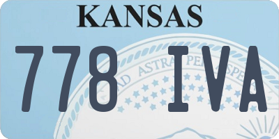 KS license plate 778IVA