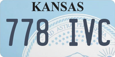 KS license plate 778IVC