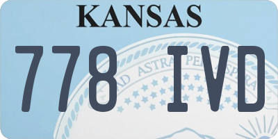 KS license plate 778IVD