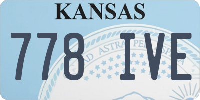 KS license plate 778IVE