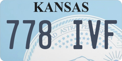 KS license plate 778IVF