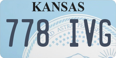 KS license plate 778IVG