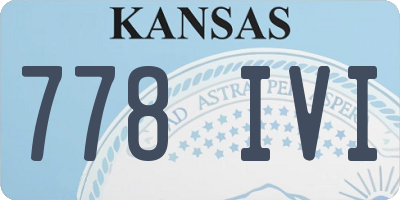 KS license plate 778IVI