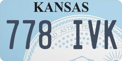 KS license plate 778IVK