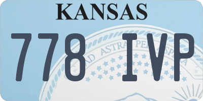 KS license plate 778IVP