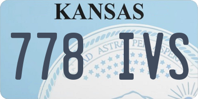 KS license plate 778IVS
