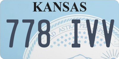 KS license plate 778IVV